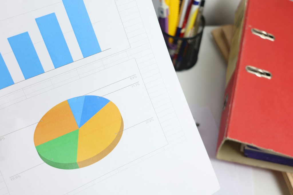 Graphs and charts illustrating research insights